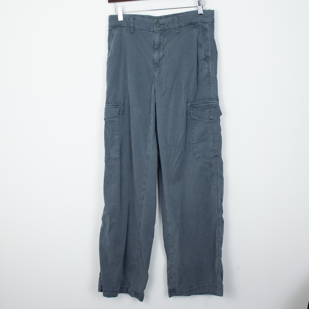 American Eagle Women's Mid Rise Baggy Wide Leg Cargo Pants Size 0 Regular Green